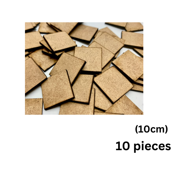 MDF Wood Coasters (10cm) 10pcs per pack - 3 style
