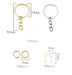 Keyring Loops For Crafts Including Keyring Screws With Jump Rings- 110pcs | Fillings - Resinarthub