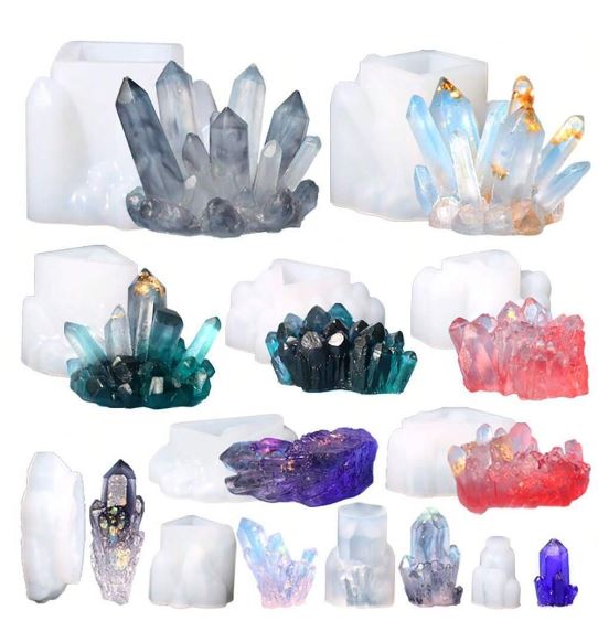 11 Pcs Crystal  Silicone Mold for Resin Art