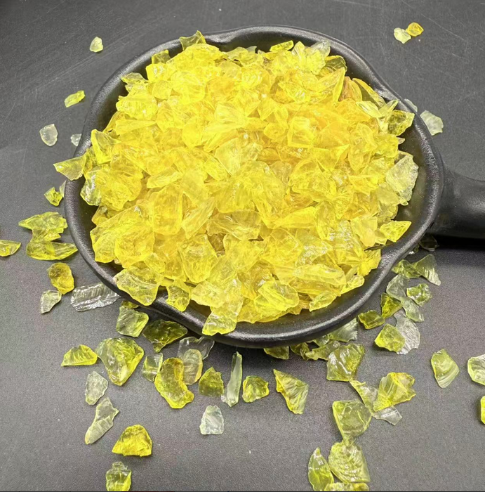 Deep Yellow Colored Crushed Glass for Resin Art (3-6mm)