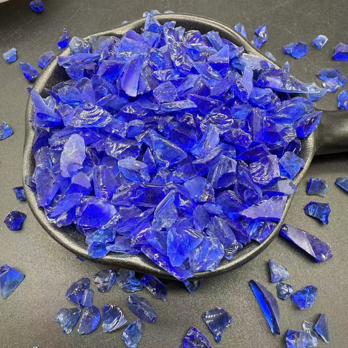 Cobalt Blue Colored Crushed Glass for Resin Art (3-6mm)
