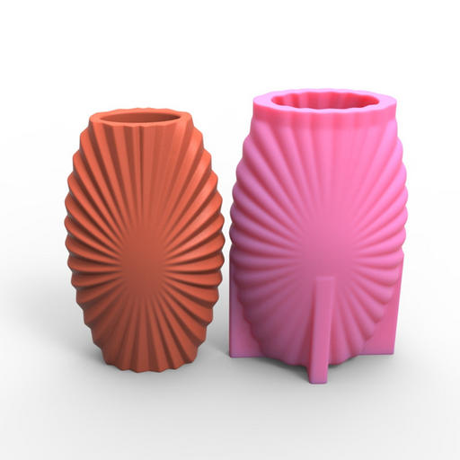 Geometric Shell Shaped Silicone Vase Mold | Mould - Resinarthub