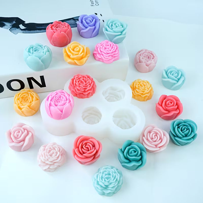 5 Set Floral Silicone Mold for Candle Making
