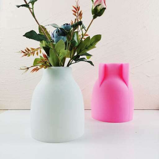 Round Vase Silicone Mold for Jesmonite Art. | Mould - Resinarthub
