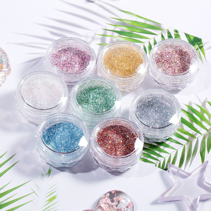 مجموعة مسحوق اللمعان 8 قطع لفن الراتنج