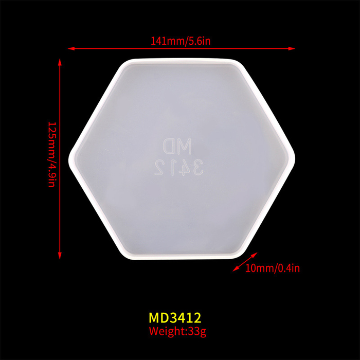 Coaster Geode Shape Resin Silicone Mould with 5 variants