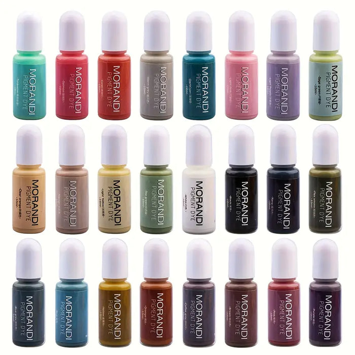 24 Colors Morandi Resin Pigments