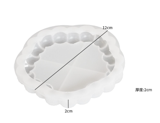 Bubble Tray Coaster Silicone Molds for Jesmonite Art( 4 Variants)