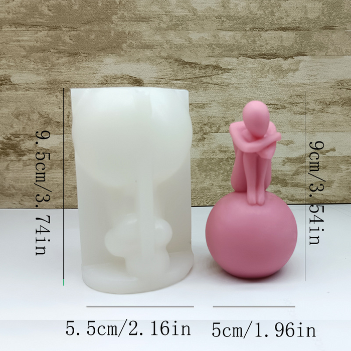 Alone Human Silicone Mold for Candle Making