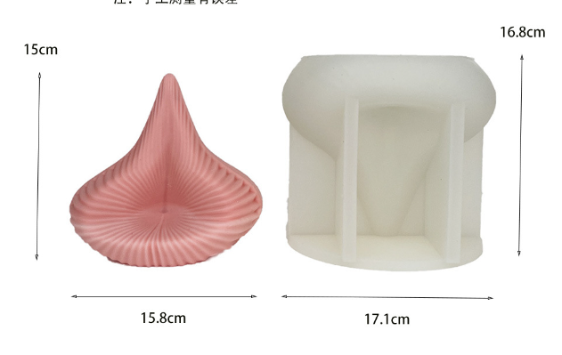 Wavy Teardrop Silicone Mold for Candle Making