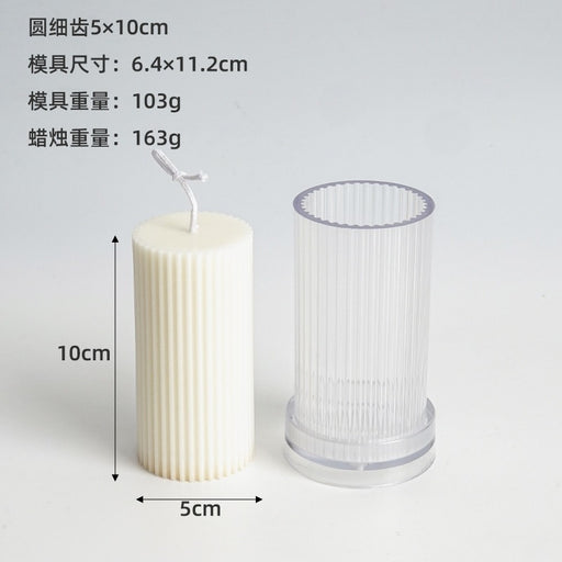 Pillar Stripes Acrylic Candle Mold- 4 variants | Mould - Resinarthub