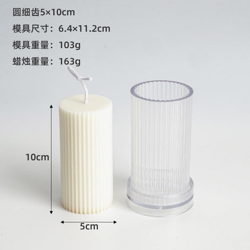 Pillar Stripes Acrylic Candle Mold - 4 variants | Mould - Resinarthub