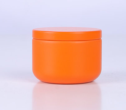 Deep Orange Colored Metallic Jar for Candle Making | candle - Resinarthub