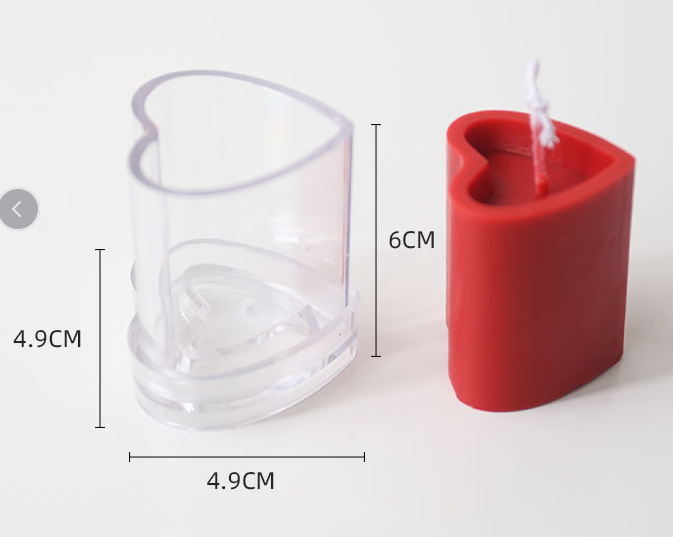 Heart Acrylic Candle Mold | Mould - Resinarthub