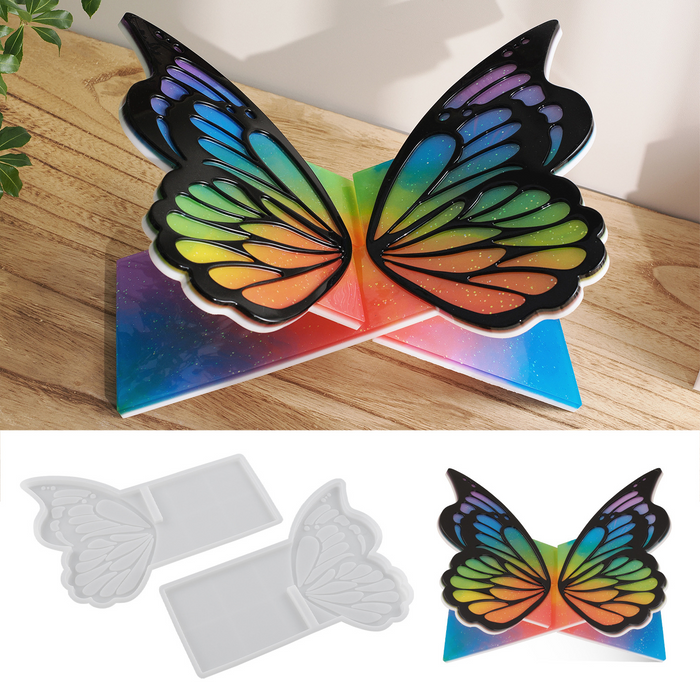 Butterfly Shaped Book Holder Silicone Mold for Jesmonite Art