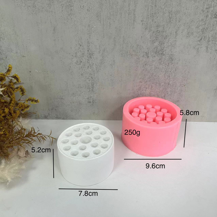 Round Hollow Shaped Vase Silicone Mold for Jesmonite Art