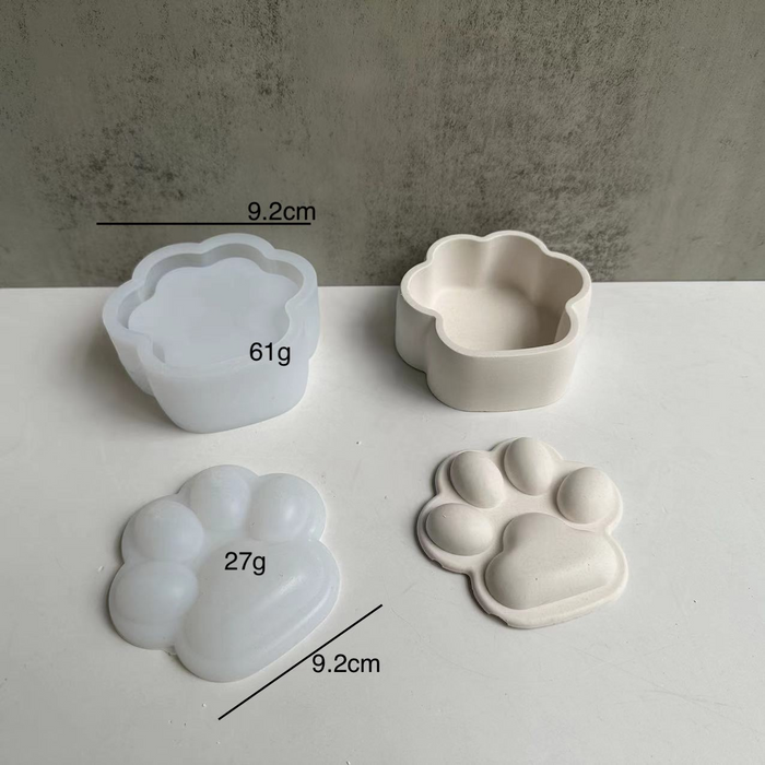 Paw Shaped Storage Silicone Mold for Jesmonite Art | Mould - Resinarthub