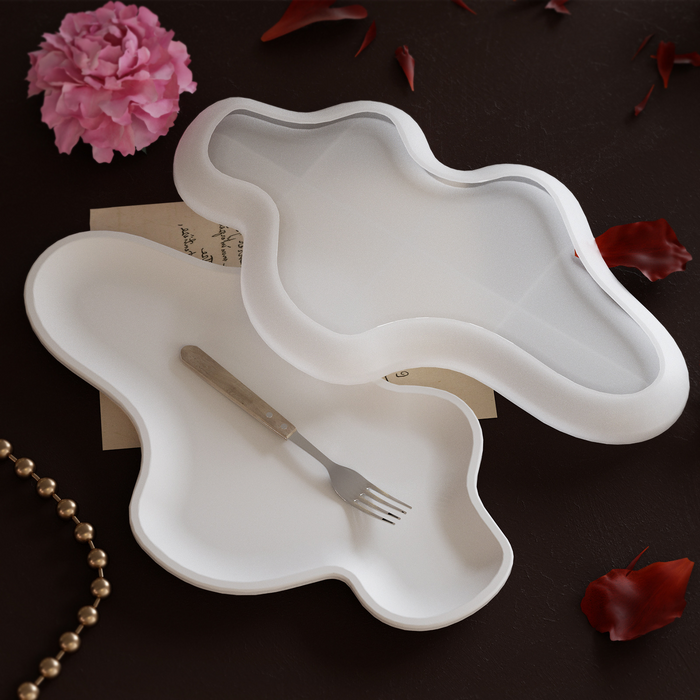 Cloud Tray Shaped Silicone Mold for Jesmonite Art | Mould - Resinarthub