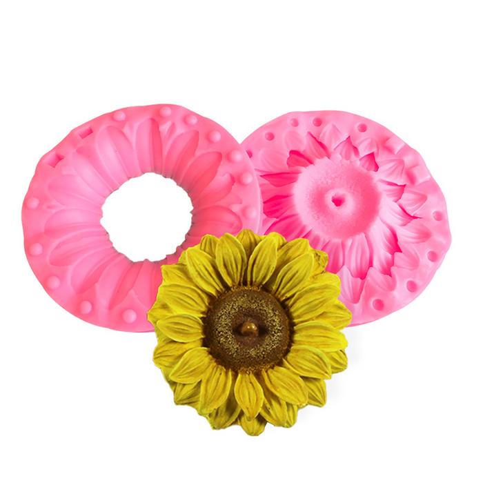 3D Sun Flower Silicone Mold for Candle Making