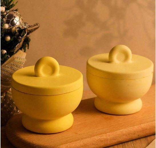 Bowl Storage with Lid Silicone Mold for Jesmonite Art