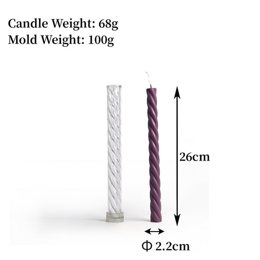 Twist Curve Acrylic Pillar Candle Mold -3 variants | Mould - Resinarthub