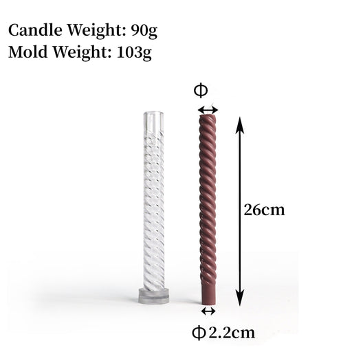 Twist Curve Acrylic Pillar Candle Mold -3 variants | Mould - Resinarthub