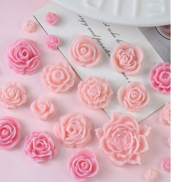 21pcs Silicone Rose Flower Mold for Candle Making | Mould - Resinarthub