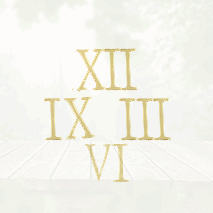 Acrylic Clock Accessories (Light Gold) | Fillings - Resinarthub