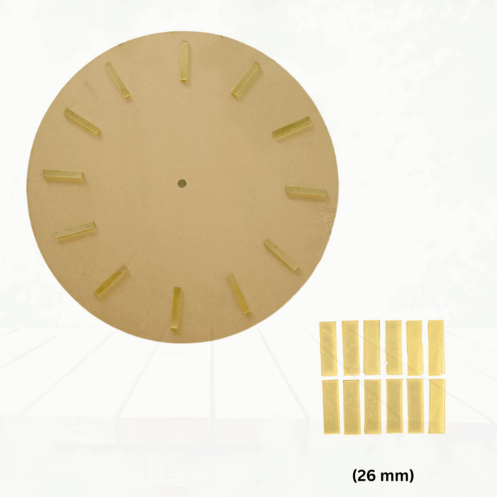 Acrylic Clock Accessories (Light Gold) | Fillings - Resinarthub