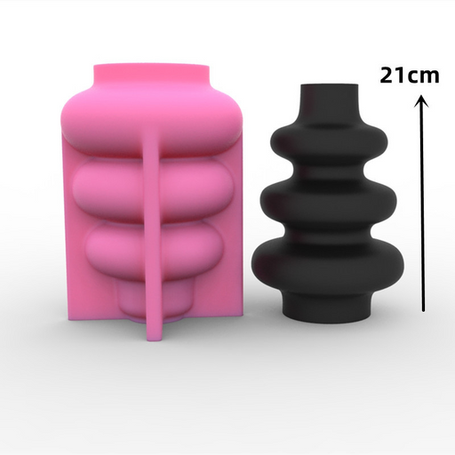 Nordic circular stacked vase Silicone Mold for Jesmonite Art | Mould - Resinarthub