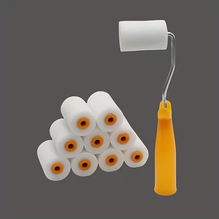 11pcs Polyester Sponge Mini Small Roller Brush for Art and Craft