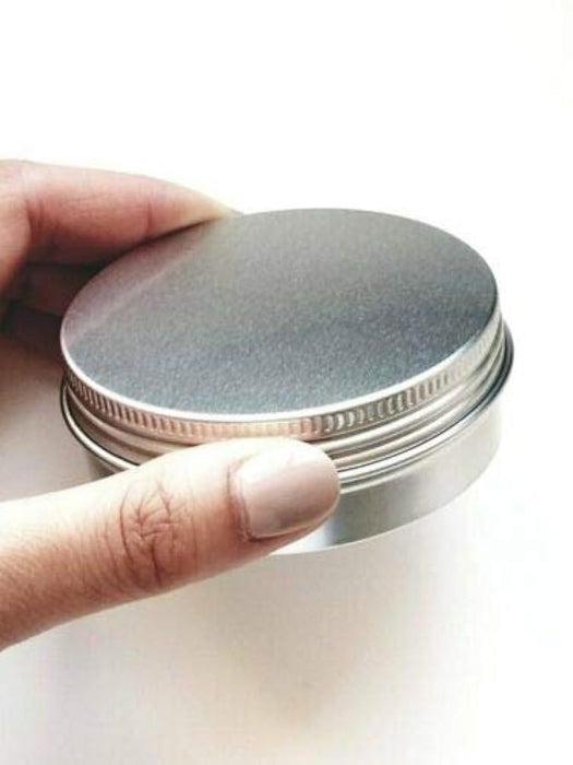 Aluminum tin container with a screw lid for Candle Making