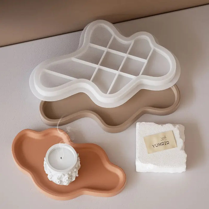 Cloud Tray Shaped Silicone Mold for Jesmonite Art | Mould - Resinarthub