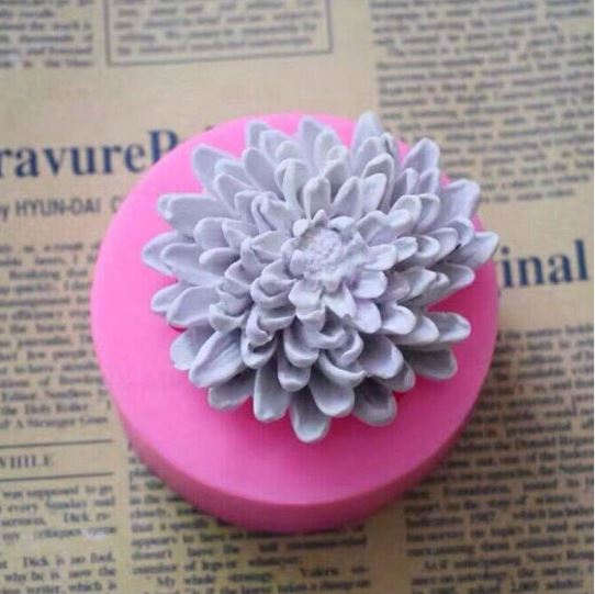 Chrysanthemum Flower 3D  Candle Silicone Mold | Mould - Resinarthub