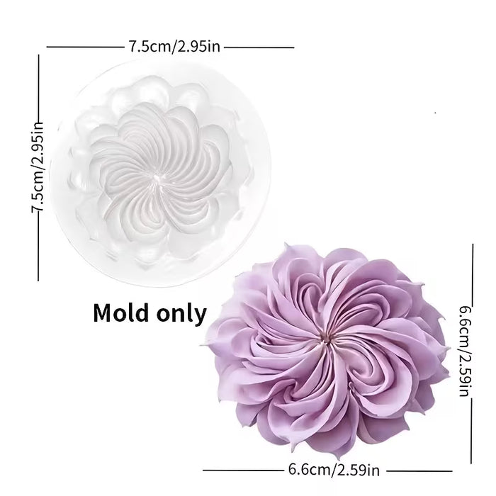 3D Dahlia Flower Silicone Mold for Candle Making