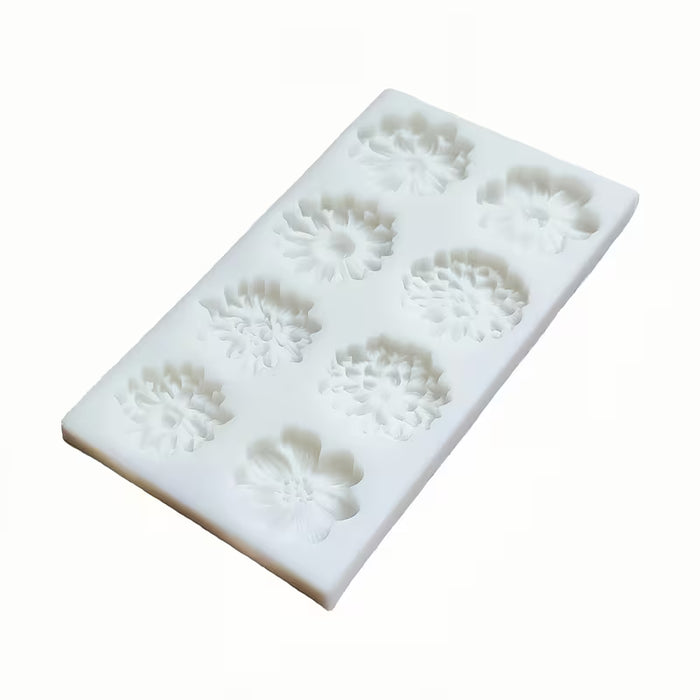 Multiple Flower Shaped Silicone Mold for Candle Making