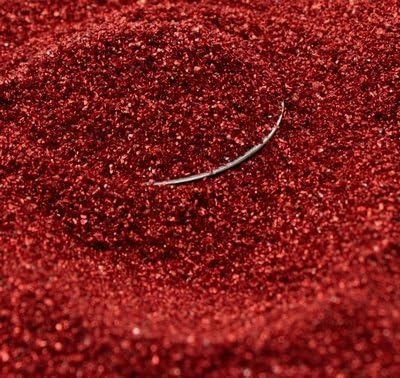 Red Sparkly Glass Glitter for Art