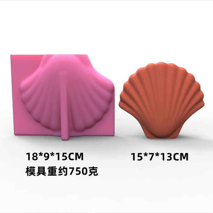 Shell Shaped Silicone Vase Mold for Jesmonite Art | Mould - Resinarthub