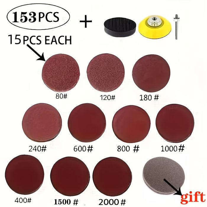 Drill Bit Sander Set with Backing Pad for Art and Craft