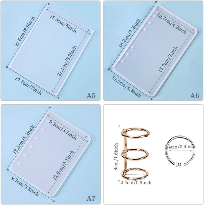 Notebook Shape Silicone Mold for resin aft craft  (8 variants) | Mould - Resinarthub