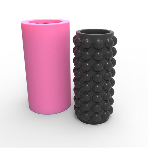 Bubbled Cylindrical Silicone Mold for Jesmonite Art. | Mould - Resinarthub