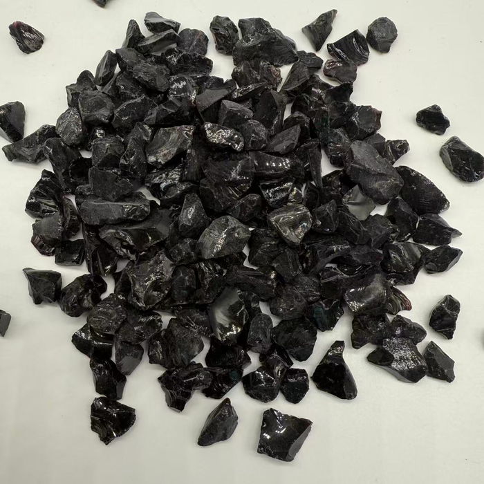 Black Color Crushed Glass for Resin Art(3-6mm)