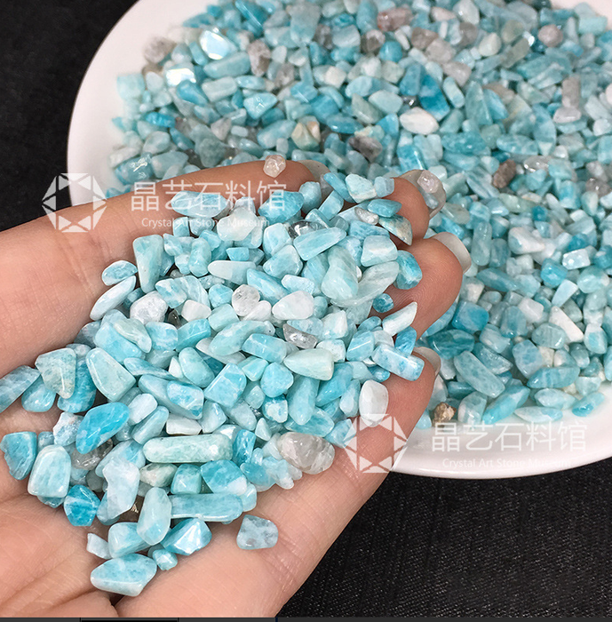 Polished Aquamarine Crystal Chips for Resin Art(2-4mm)