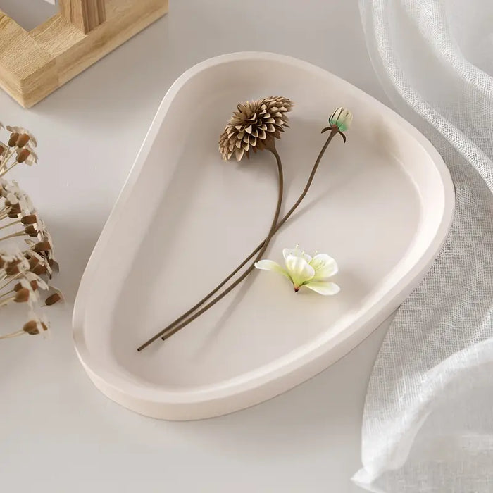 Round Triangle Dish Tray Decor Silicone Mold for Jesmonite Art