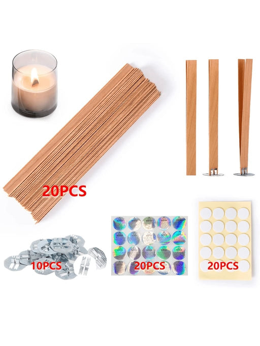 Wooden Candle Wicks for Candle Making (70 pcs) | candle - Resinarthub