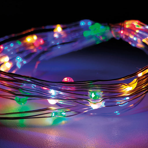 STRING LIGHT WITH SILVER WIRE 40 Multi Color | Fillings - Resinarthub