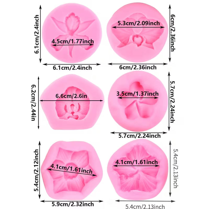 6pcs 3D Flower Mold Set for Candle Making