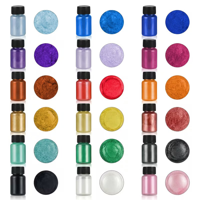 18 Colors Mica Powder Set for Resin, Soap & Candle Making