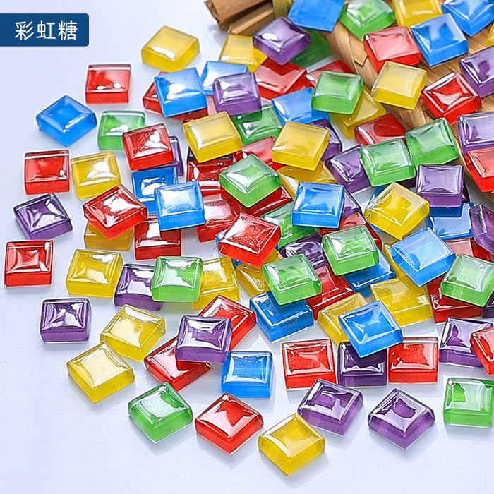 Rainbow Spectrum Colored Mosaic Chips for Resin Art (500g)