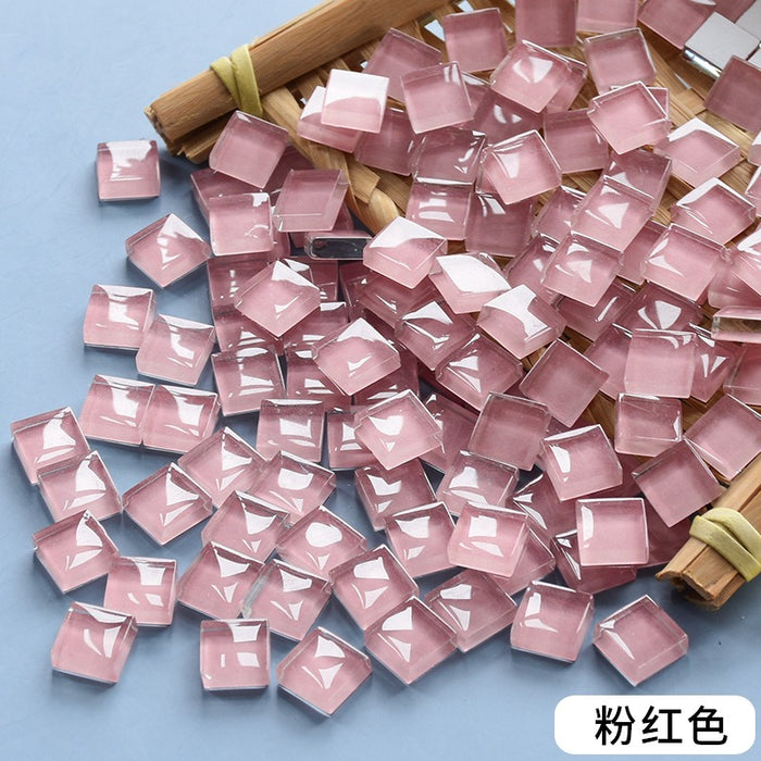 Light Pink Colored Mosaic Chips for Resin Art -500g